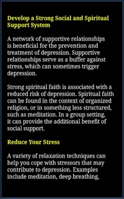 Reduce Depression android App screenshot 0